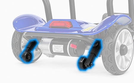 Anti-Tip Rear Wheels